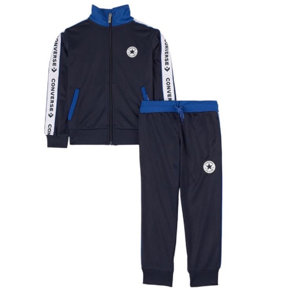 2 Converse baby’s 2 piece track set/12 months 1 black/1 blue retail $44 each - Picture 4 of 15